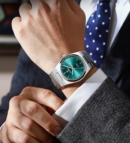 Poedagar Men's Luxury Business Watch,Stainless Steel Casual Quartz Men's Watch, Waterproof