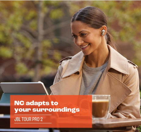 JBL Tour Pro 2 True Wireless Noise Cancelling Earbuds,Smart Ambient, 6-Mic Technology,Bluetooth 5.3,Immersive Legendary Sound