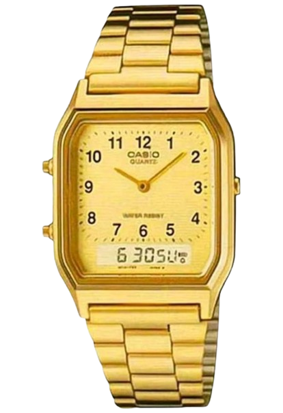 Casio Quartz Watch: AQ-230 Men,Dual Time Watch,Casio vintage dual display