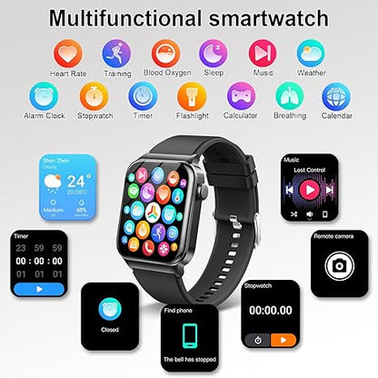 Smartwatch for Men & Women | 1.85" Full Touch | Fitness Tracker with Heart Rate Monitor