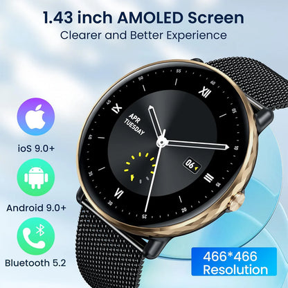 Smart Watches for Men Women Android iOS Phones Touchscreen Waterproof Waterproof Blood Pressure Heart Rate Step Sport Pedometer
