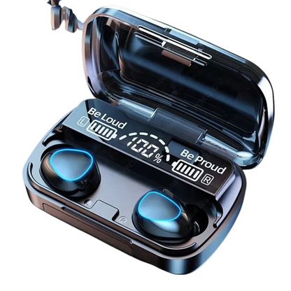 M10 Wireless Earbuds with Digital LED Display,V5.3 BT,Premium Sound,Waterproof IPX7 with Mic,220min Call Time, 180min Playtime