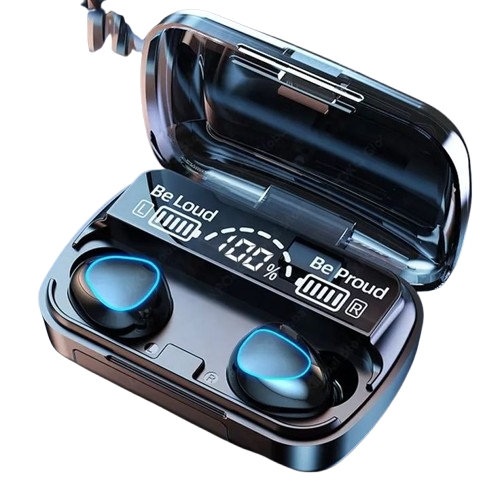 M10 Wireless Earbuds with Digital LED Display,V5.3 BT,Premium Sound,Waterproof IPX7 with Mic,220min Call Time, 180min Playtime