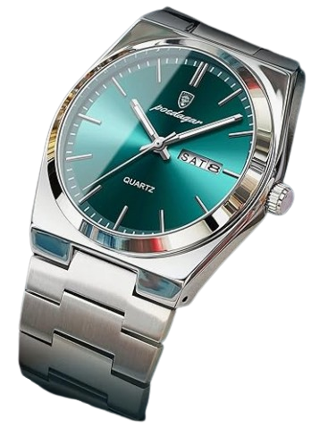 Poedagar Men's Luxury Business Watch,Stainless Steel Casual Quartz Men's Watch, Waterproof