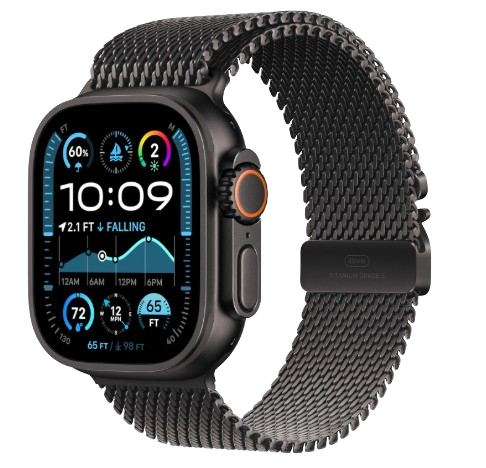 Apple Watch Ultra 2 GPS + Cellular 49mm Smartwatch,Fitness Tracker,Black Titanium with Black Trail Loop