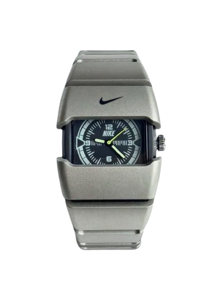 Nike D-LINE Y2K Watch,Unique Modern Dial,Sleek Black & Silver Designs,1 year warranty,Water proof,Perfect for Casual & Sports Look