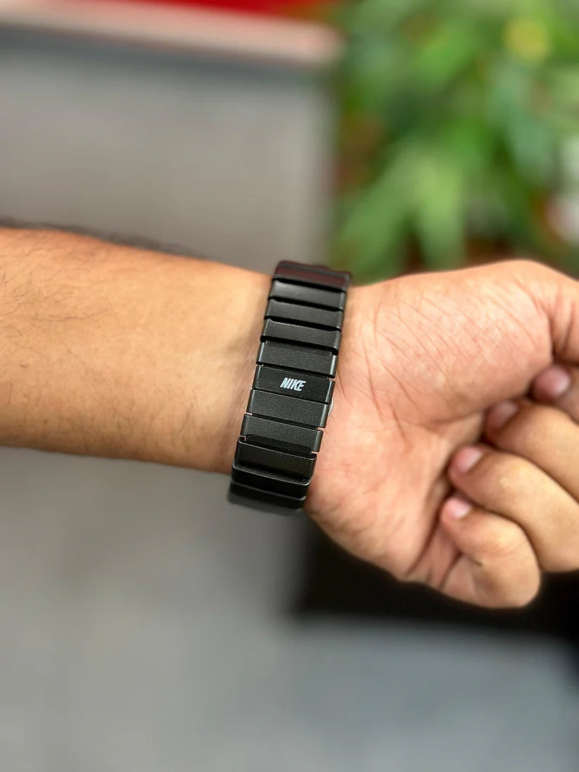 Nike D-LINE Y2K Watch,Unique Modern Dial,Sleek Black & Silver Designs,1 year warranty,Water proof,Perfect for Casual & Sports Look